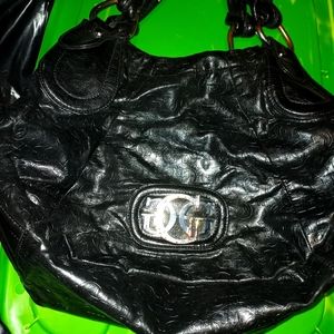 Black patent leather purse
